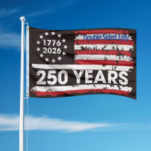 2PCS 250th Anniversary USA Flag, 3x5ft Double-Sided, Heavy Duty, Outdoor Patriotic Flag with Grommets, Compatible with 4th of July Decor