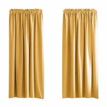 Blackout Curtains 45 Inch Long Curtains Heat Insulation Energy Saving Bedroom And Kitchen Curtains Scandinavian Solid Colour Silk Curtains