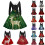 Vestido de Natal feminino com decote em V e mangas compridas, modelo evasê. 1