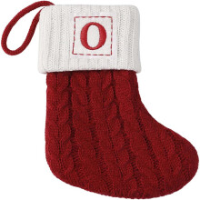 O Christmas Stockings Personalized Initial Alphabet Letter Soft Knit Hosiery For Family Party Decor Letter O 1Pc Weighs Approximately 0.09 Pounds