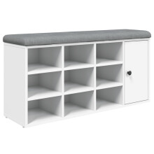 vidaXL Schuhbank Weiß 102x32x50 cm Holzwerkstoff