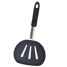 Large Wide round silicone spatula heat-resistant with non-slip handle