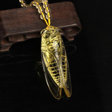 Jasper Cicada Pendant Necklace Adjustable