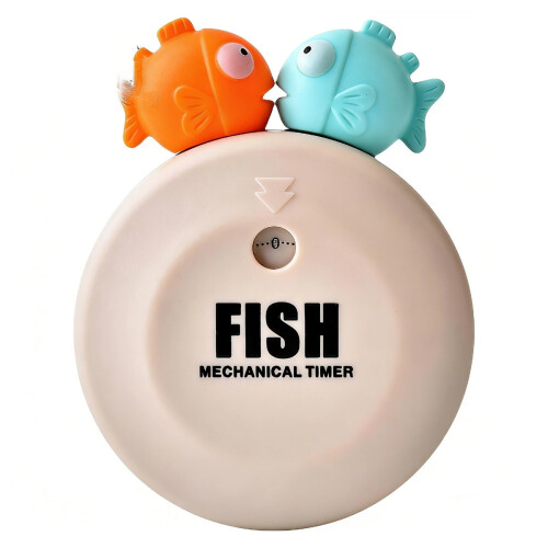 Cute Timer Kiss Fish Timer Design Kitchen Timer, Mechanical Timer 55-minute Timer, Cooking Countdown, Timer Wi