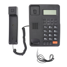 Supvox fastnettelefoner med nummervisning og enkelt design til erhvervsbrugere, sort 1 sæt