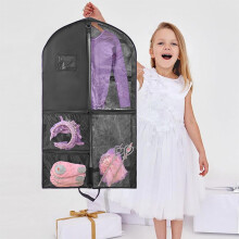 Clothing Dust Cover Non-Woven Black Snap Closure 1pc