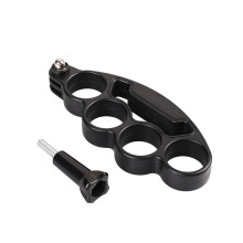 Handgreep met vingersteun voor GoPro Hero 7 6 5, Xiaomi Yi 4K SJ4000 SJ5000 SJ6000, EKEN H9 actiecamera, selfie-accessoire, model: zwart