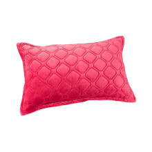 Pink100% bomuldsquiltet pudebetræk, åndbart og blødt, elastisk kant, standardstørrelse, 1 stk.
