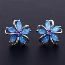 925 Sterling Silver Stud Earrings Birth Cubic Zircon Fashion Jewelry For Women