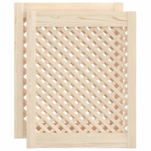vidaXL Schranktüren 2 Stk. Gitterdesign 49,5x61,5 cm Massivholz Kiefer