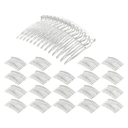20 Pack Plastic Hair Clips Barrettes Side Combs 70x40mm for Styling