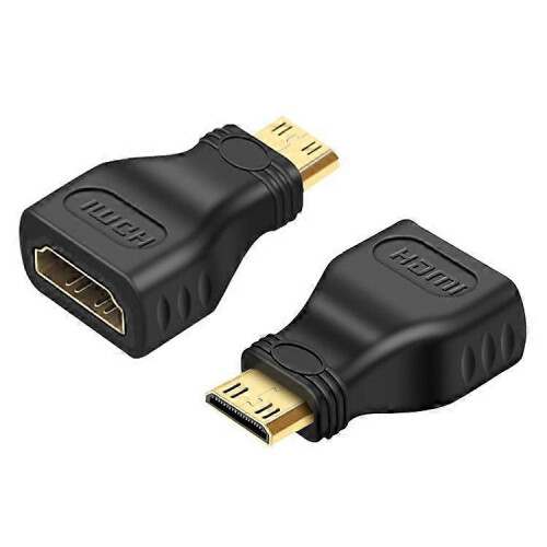 Adaptador Mini HDMI macho a HDMI de 19 pines hembra