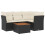 VidaXL vidaXL 5-tlg. Garten-Sofagarnitur mit Kissen Schwarz Poly Rattan 1