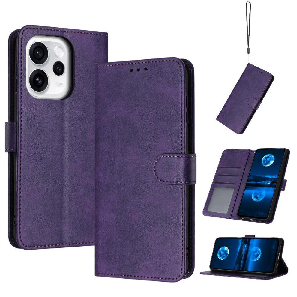 () Flip Case For Oppo Reno 15F Pure Colour With Buckle Kickstand Pu Leather With Card Slot 764563213108