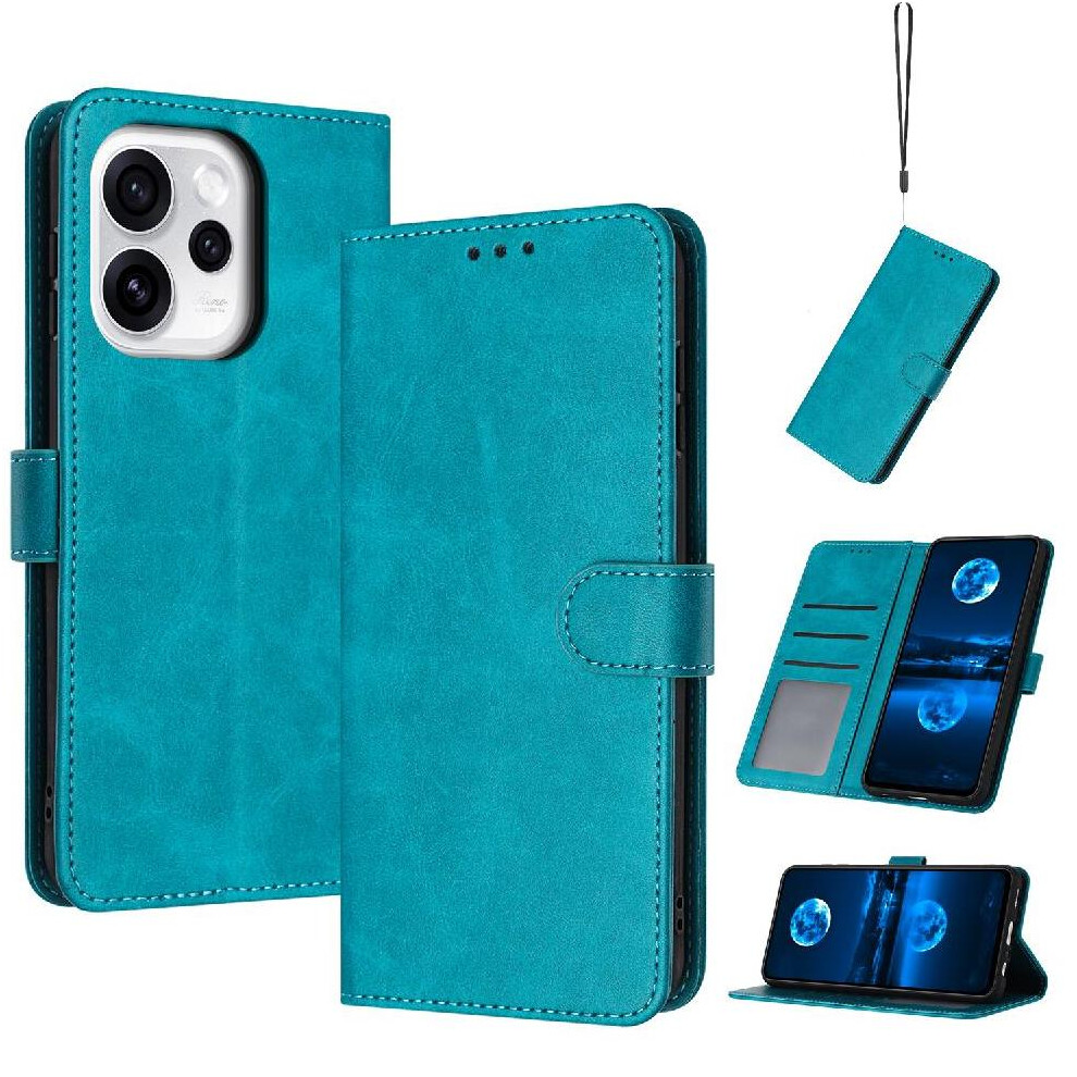 () Flip Case For Oppo Reno 15F Pure Colour With Buckle Kickstand Pu Leather With Card Slot 764563213061