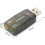 Κάρτα ήχου AMERTEER USB3D, εξωτερική στερεοφωνική κάρτα ήχου 5.1 με υποδοχές 3.5mm για Windows, 2