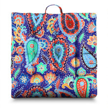 Boho Floor Pillow 22 Inch Square, Dutch Velvet Meditation Cushion for Bedroom and Quiet Space