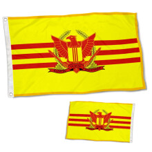 Banner cu steagul Vietnamului de Sud, față-verso, 2x3 picioare
