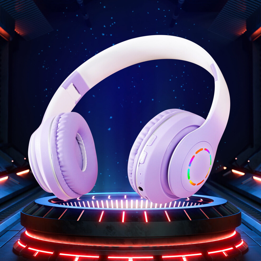 Zzkhgo Bluetooth Headset, Led Up Headphones, Wireless Gradient Headset For Mobile Phones Light 9489952838083