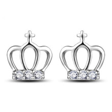 925 Sterling Silver Stud Earrings Birth Cubic Zircon Fashion Jewelry For Women