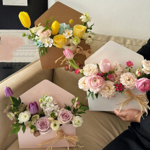 5-Pack Colorful DIY Flower Envelopes – Surprise Bouquet Holders, Holiday & Birthday Decor, Compatible with Standard Florist Packaging