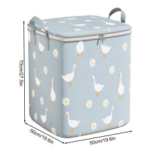 Fabric Storage Bins with Handle & Lid, Closet Organizers for Clothes, Blankets, Pillows, Toys – Compatible with Standard Closets