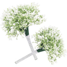 2pcs 12" White Faux Baby's Breath Bouquets – Wedding, Bridal, Bridesmaid, Home, Office, Baby Shower Decor (Compatible with Standard Vases)