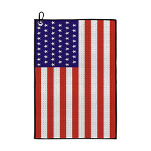 Amerikai zászlós golftörölköző – 40x60 cm, könnyű, nedvszívó, gyorsan száradó, utazási és otthoni használatra – tökéletes