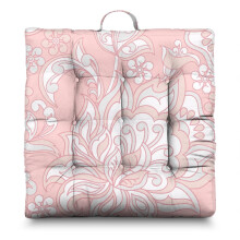 Yoga Floor Pillow with Paisley Print, Boho Meditation Cushion, Square Pillow for Comfortable Sitting 22 x 22