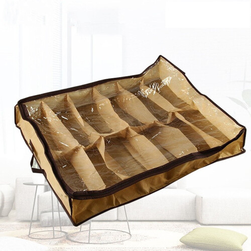 Underbed Storage Basket with 360 Swivel Rollers, Pull Out Organizer for Bed Sofa Closet