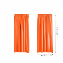 Orange Blackout Curtain Thermal Insulated Energy Saving for Bedroom Kitchen Scandinavian Solid 42x84 Inch
