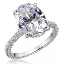 Bague de fiançailles ovale pour femme, zircone cubique, argent 925