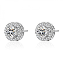 925 Sterling Silver Stud Earrings Birth Cubic Zircon Fashion Jewelry For Women