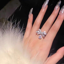 Women 925 Sterling Silver Butterfly Water drop Cubic Zirconia Thumb Ring Rings Women's Jewelry Lady Gifts
