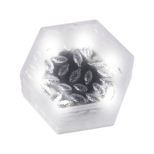 Solar Garden Lamp Hexagonal Glass Tile Light