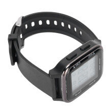 Digitale LED-Uhr Schwarz mit Batterie 150mAh Stoppuhr Wecker
