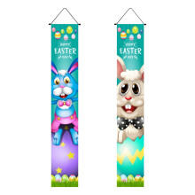 Paasbanner voor voordeur, veranda en binnendecoratie – Deurhanger voor binnen en buiten, feestbanner voor aan de muur
