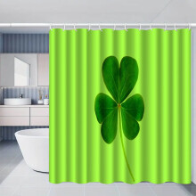 Perdea de duș de Ziua Sfântului Patrick, 70x70 inci, impermeabilă, din poliester, decor pentru baie, trifoi cu patru foi, decor pentru casă