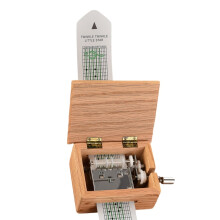 CIYISON Carillon in legno fai-da-te a 15 note con manovella, include strisce di carta bianca per personalizzare la melodia, ideale come regalo