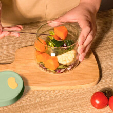 Boîte à bento transparente en verre borosilicate, compatible micro-ondes et four, avec couvercle – Étanche, lavable au lave-vaisselle, idéale