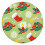 Toalha de mesa redonda festiva com bainha elástica de 52 polegadas, ideal para sua mesa de jantar de Natal e para a montagem de buffets de festas, 1