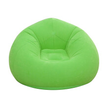 Sofá hinchable de PVC flocado, tumbona portátil para camping/playa/interiores, firmeza ajustable, compatible con fundas estándar.