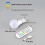 E27 RGB LED Bulb Rechargeable with Remote Timer Dimmable Touch Control Warm White 2700K 2