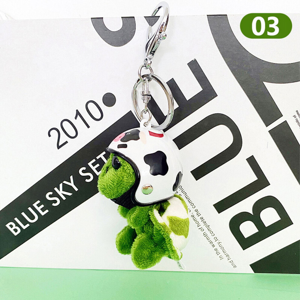 Kawaii Helmet Sea Turtle Keychain Cute Animal Plush Key Chain Mobile Phone Charms Car Bag Pendant Children Toys Gift 9489952978048