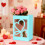 Sac cabas fleuri bleu clair pour la Saint-Valentin (1 pièce) 1