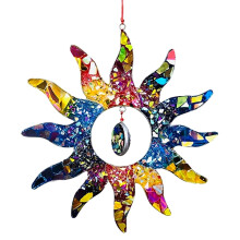Carillon éolien arc-en-ciel en acrylique pour l'extérieur et l'intérieur – Décoration commémorative de deuil, compatible avec le jardin, la
