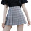 Women's High-Waisted Printed Skort with Pockets Grey M 1