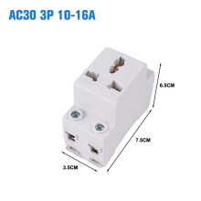 AC30EU a AU typ 35 mm montáž na DIN lištu AC napájanie 10A 16A 25A 250V 440V 2/3/4/5-kolíková modulárna zásuvka