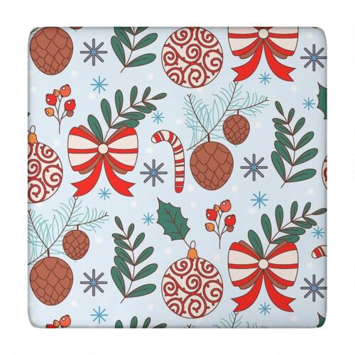 Toalha de mesa elástica de Natal 34x34, em elastano para um ajuste perfeito e sem rugas – Compatível com mesas padrão.