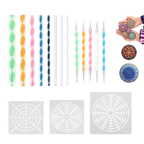 Outils pointiller pour peinture mandalas, 16 pièces